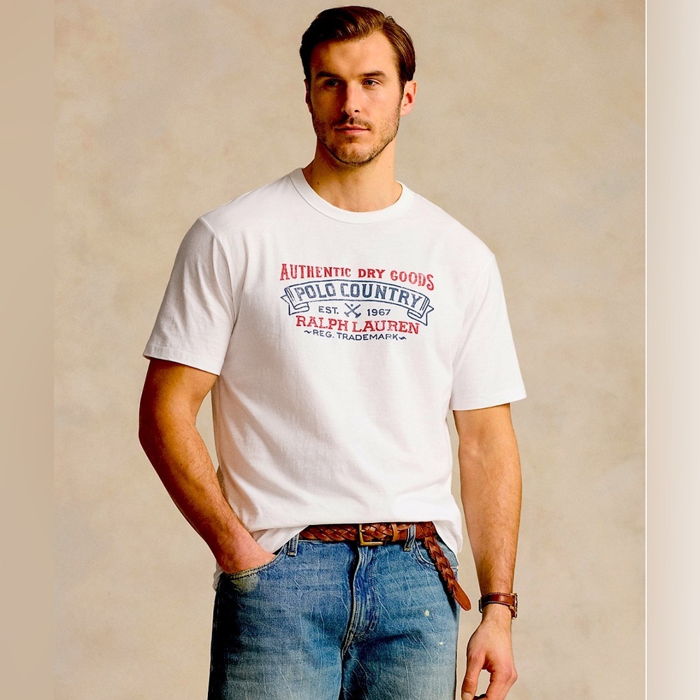 POLO RALPH LAUREN Men's Custom Fit Polo Country T-Shirt Men’s Size S / Big‎ Kids
